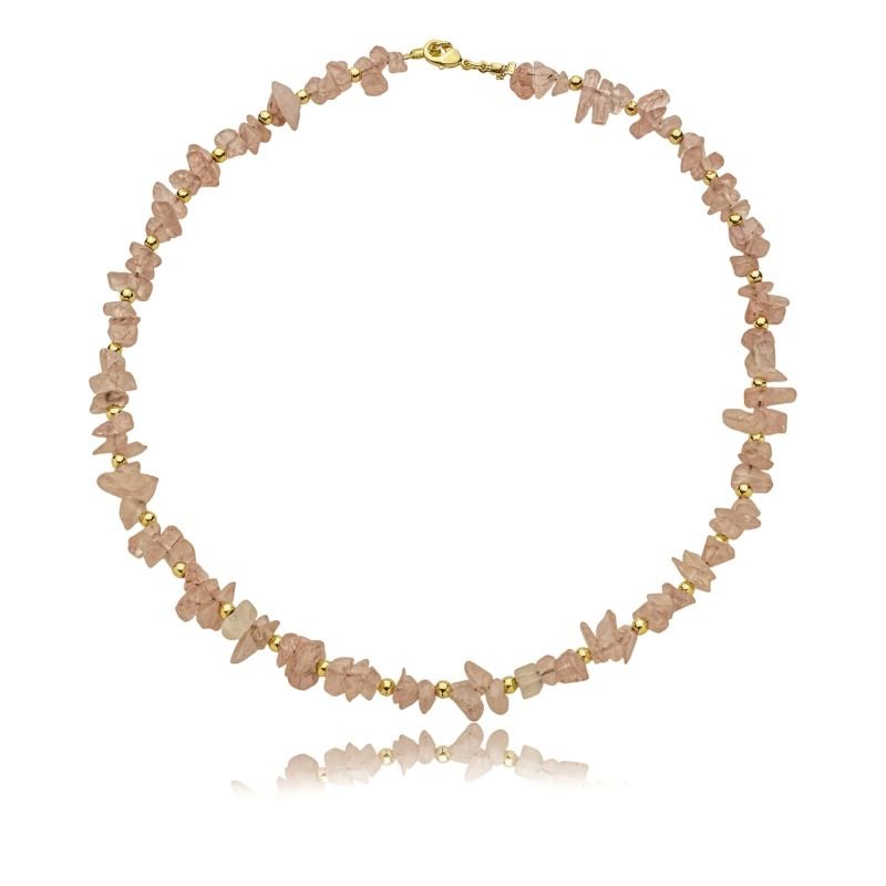Colar Cascalho de Cristal Natural